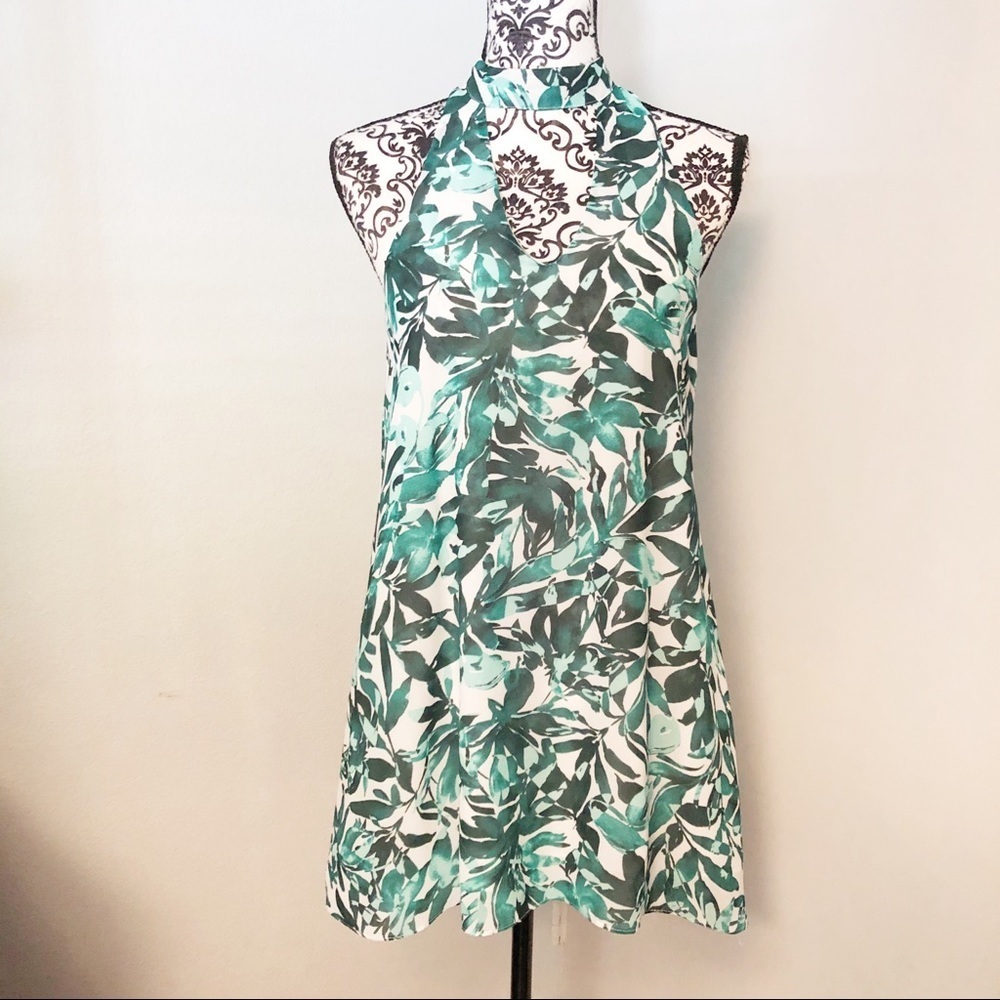 Olivaceous Topical Print Dress